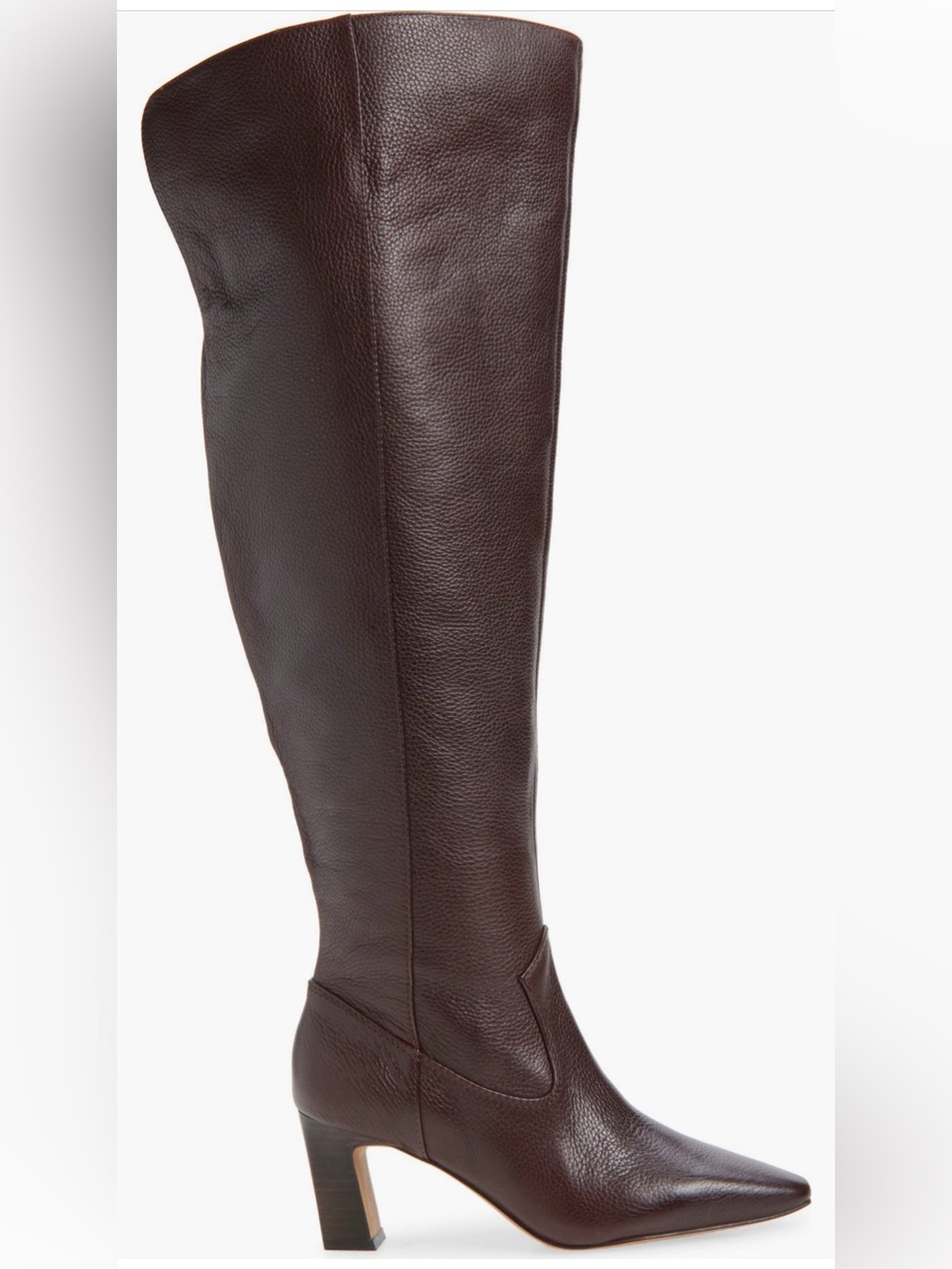 Vince Camuto Women’s Tall Leather Riding Boots Wide Calf Dark Brown